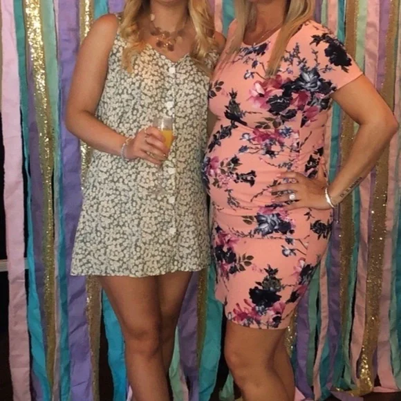 Shein Green Floral Mini Dress with Buttons - Picture 7 of 9